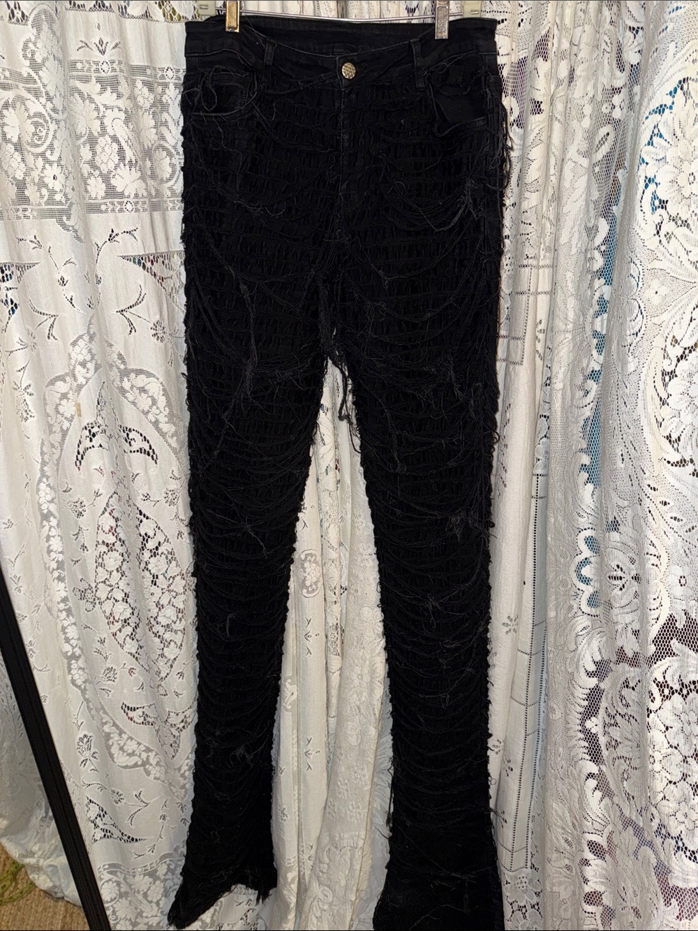 Guapi limited edition flared jeans textured